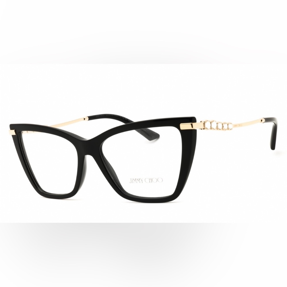 Jimmy Choo Black/Gold Glasses (NWT)
